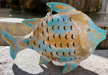 Load image into Gallery viewer, Lanterne Poisson Métal 33 cm