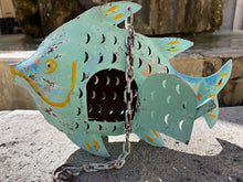 Load image into Gallery viewer, Lanterne Poisson Métal 33 cm