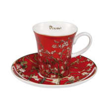 Charger l'image dans la galerie, Tasse expresso Les amandiers de Van Gogh avec coupelle