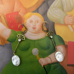 Boucles d'oreilles Eventail Art Nouveau