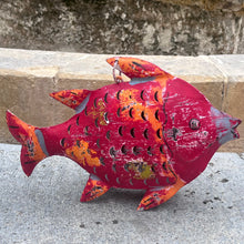 Load image into Gallery viewer, Lanterne Poisson Métal 33 cm