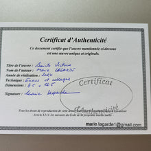 Load image into Gallery viewer, Encres et papier de soie coloré Sainte Victoire Marie Lagarde