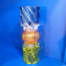 Load image into Gallery viewer, Photophore en verre coloré réversible