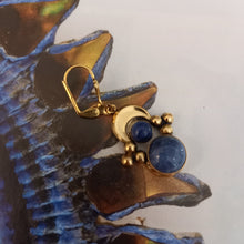 Load image into Gallery viewer, Boucles d&#39;oreilles Sodalite Art Deco
