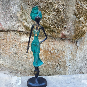 Femme Bronze - Vert Turquoise
