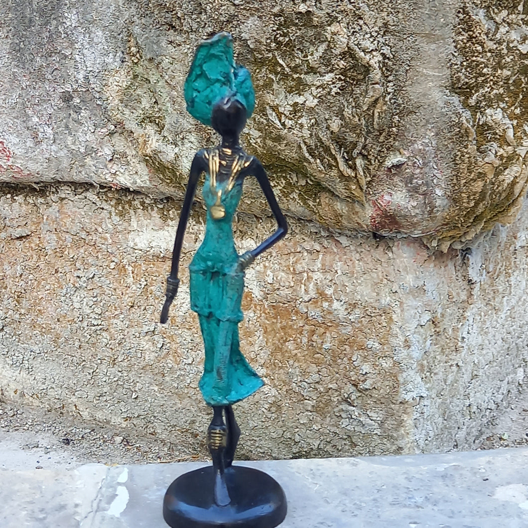 Femme Bronze - Vert Turquoise