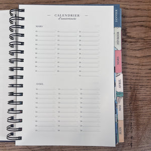 Agenda semainier perpétuel