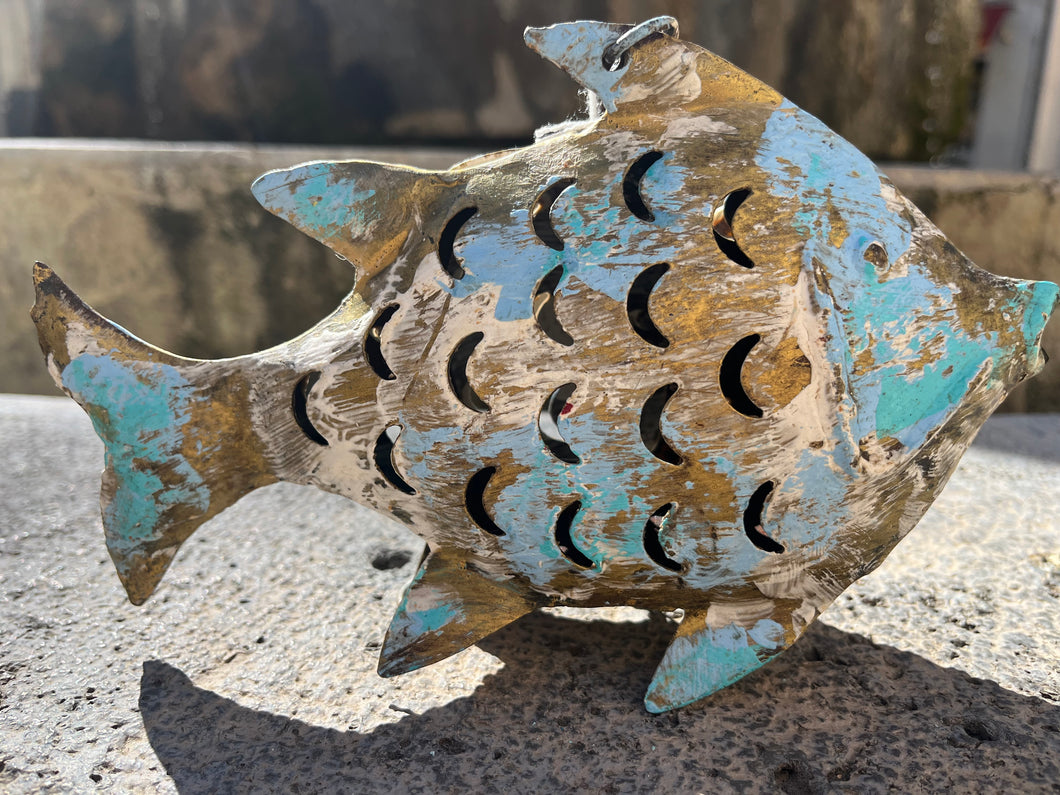 Lanterne Poisson métal petite taille