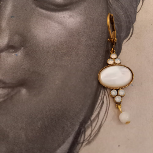 Boucles d'oreilles Eve Rosec Art nouveau nacre Aix en provence