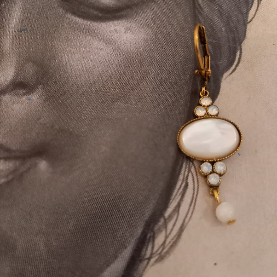 Boucles d'oreilles Eve Rosec Art nouveau nacre Aix en provence