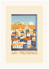 Load image into Gallery viewer, Affiche fenêtre sur les toits d&#39;Aix en Provence
