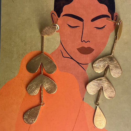 Boucles d'oreilles Lina doré artyana Aix en Provence 