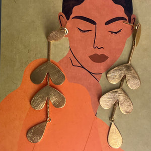 Boucles d'oreilles Lina doré artyana Aix en Provence 