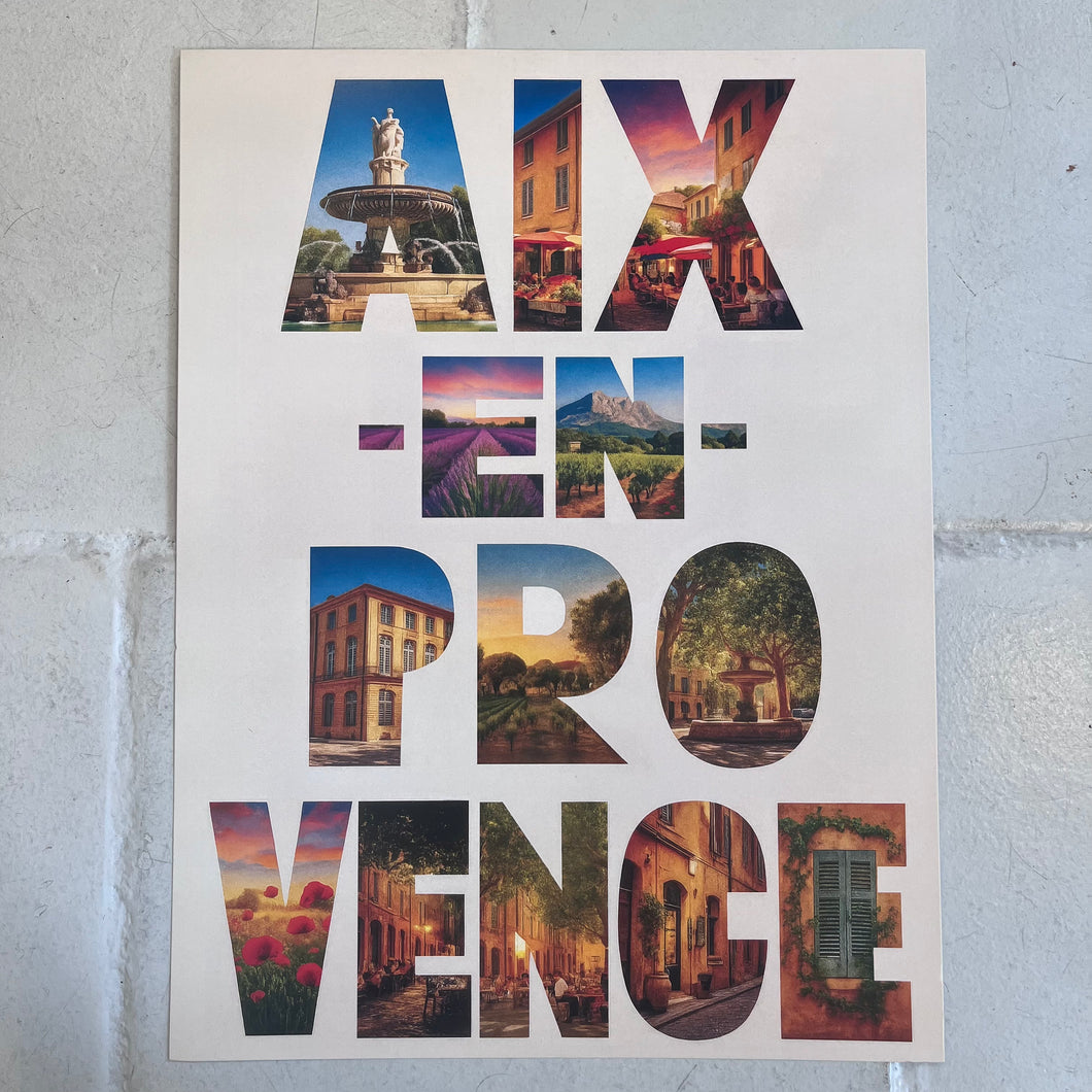 Affiche Aix en Provence olivier Malcor artyana Aix en Provence 