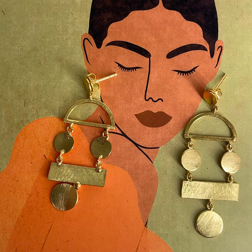 Boucles d'oreilles Lina doré artyana Aix en Provence 