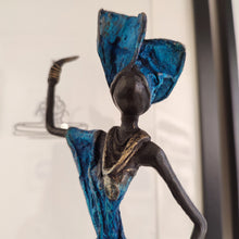 Load image into Gallery viewer, Danseuse Bronze - bleue
