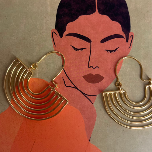 Boucles d'oreilles Lina doré artyana Aix en Provence 