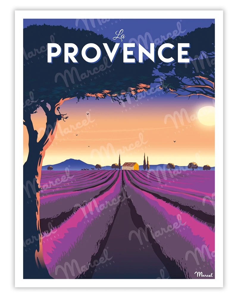 affiche la provence lavandes aix