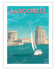 Affiche La Rochelle Vieux Port