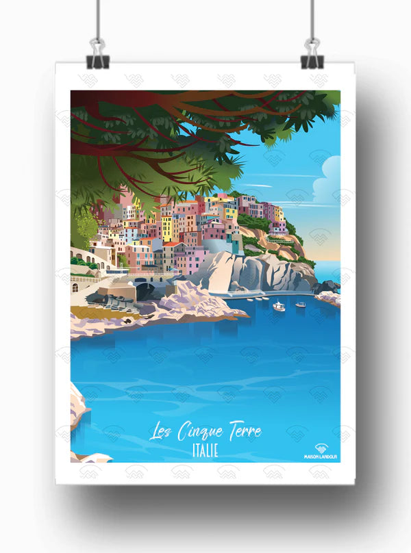 affiche les cinque terre italie artyana