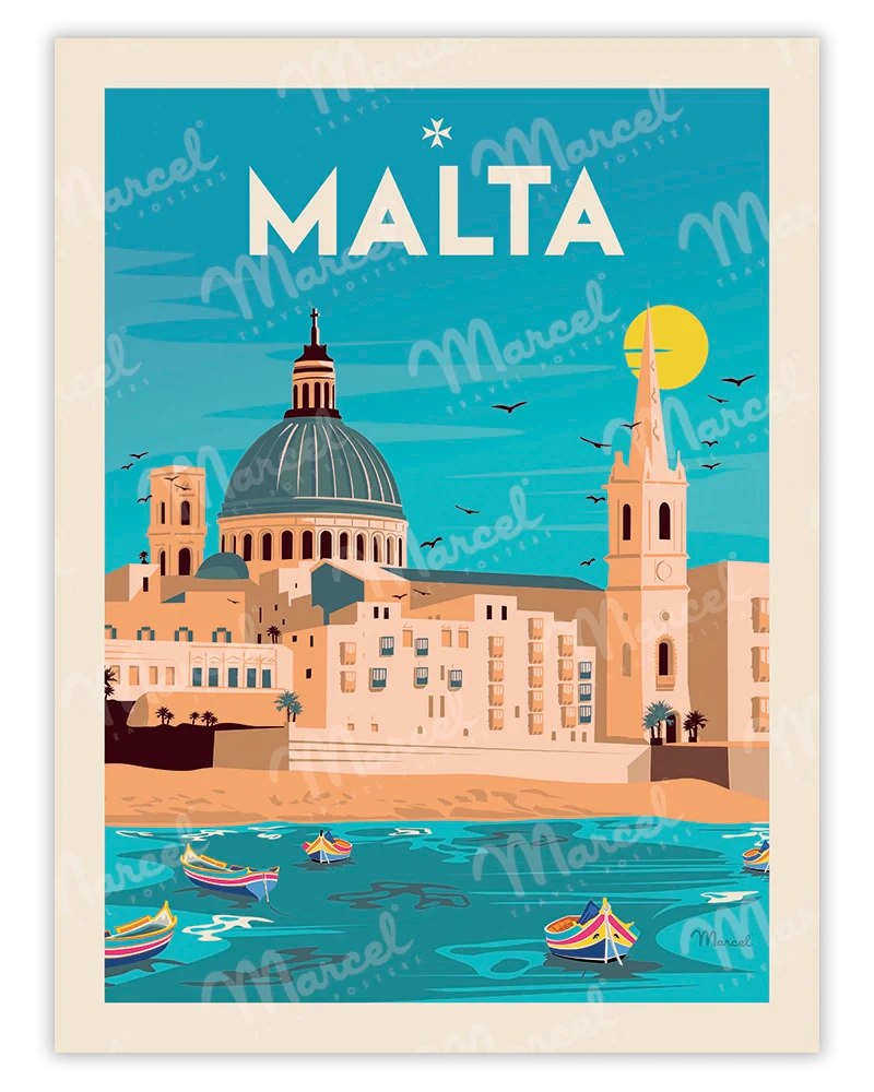 Affiche Malta Souvenir from Valletta