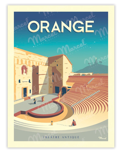 affiche orange antique artyana