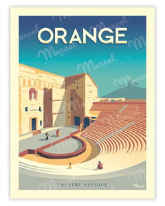 affiche orange antique artyana