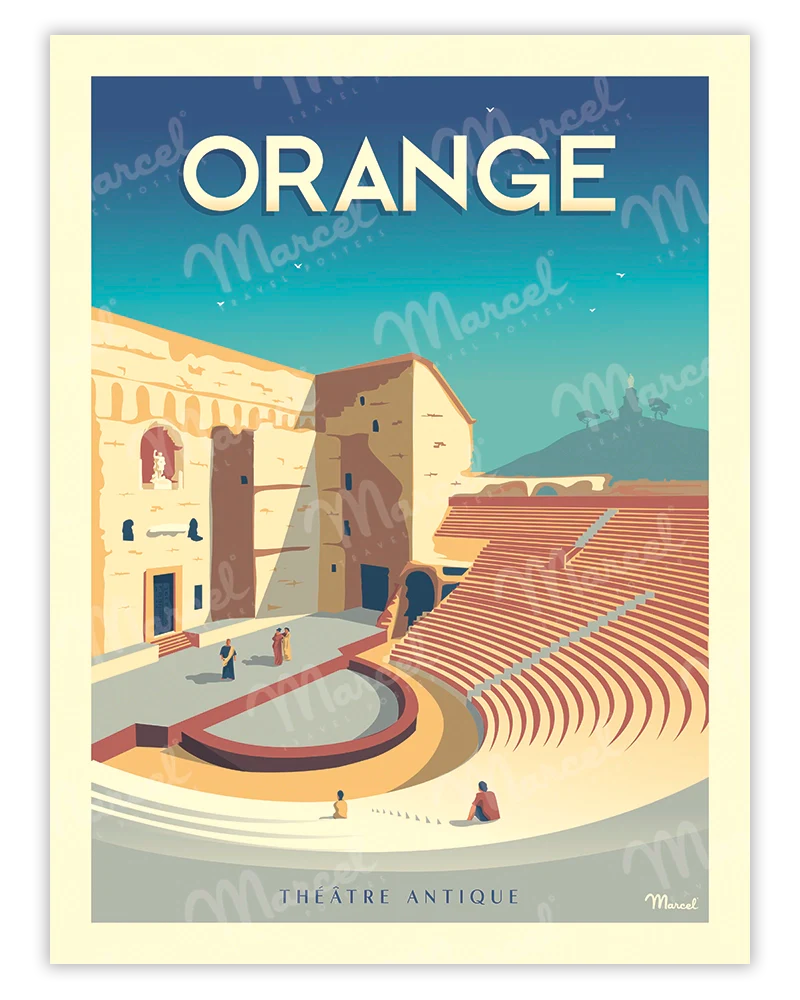 affiche orange antique artyana