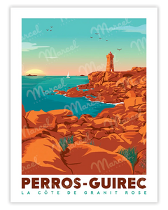 Affiche Perros-Guirec La Côte de Granit Rose