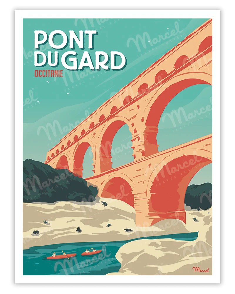 affiche pont du gard aix