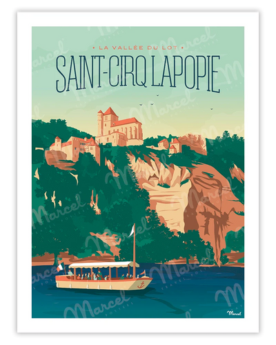 affiche saint lappopie la vallee du lot
