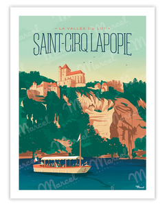 affiche saint lappopie la vallee du lot