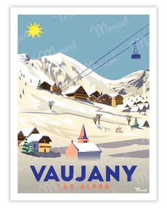 affiche vaujany les alpes artyana