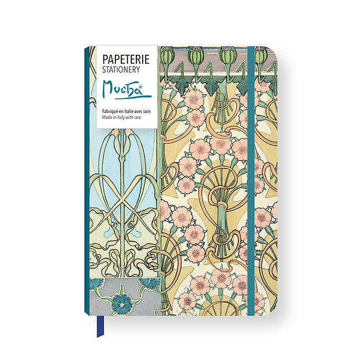 Carnet à élastique Mucha