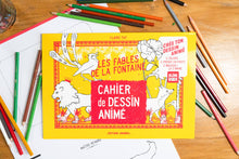 Charger l'image dans la galerie, Ce cahier de dessin animé n'est pas un cahier de coloriage comme les autres ! Grâce à l'application gratuite, vos dessins se transforme en dessins animés. Les fables sont contées, c'est un réel enchantement. Cette innovation de Blinkbook rencontre un très beau succès en boutique à Aix en Provence.
