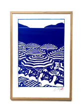 Load image into Gallery viewer, linogravure parasols aix en provence 
