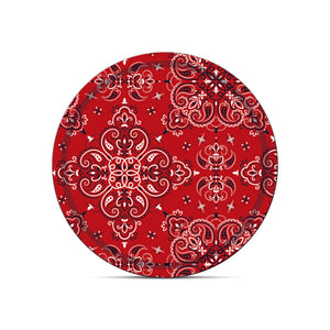 plateau rouge en bois