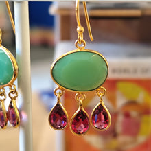 Charger l'image dans la galerie, Boucles d'oreilles Lina - Chrysoprase verte
