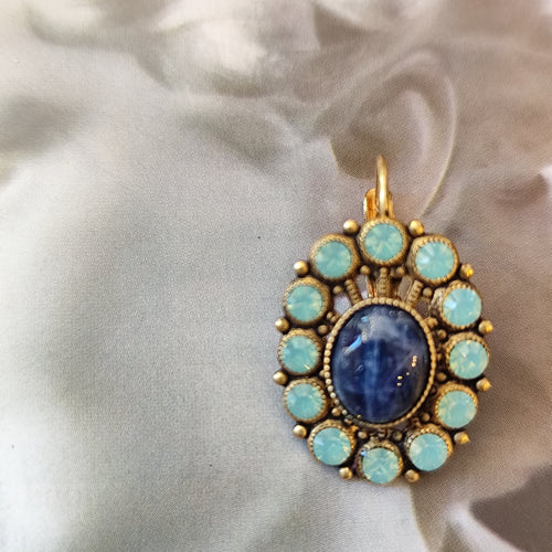 Boucles dormeuses ovales sodalite Aix en Provence 