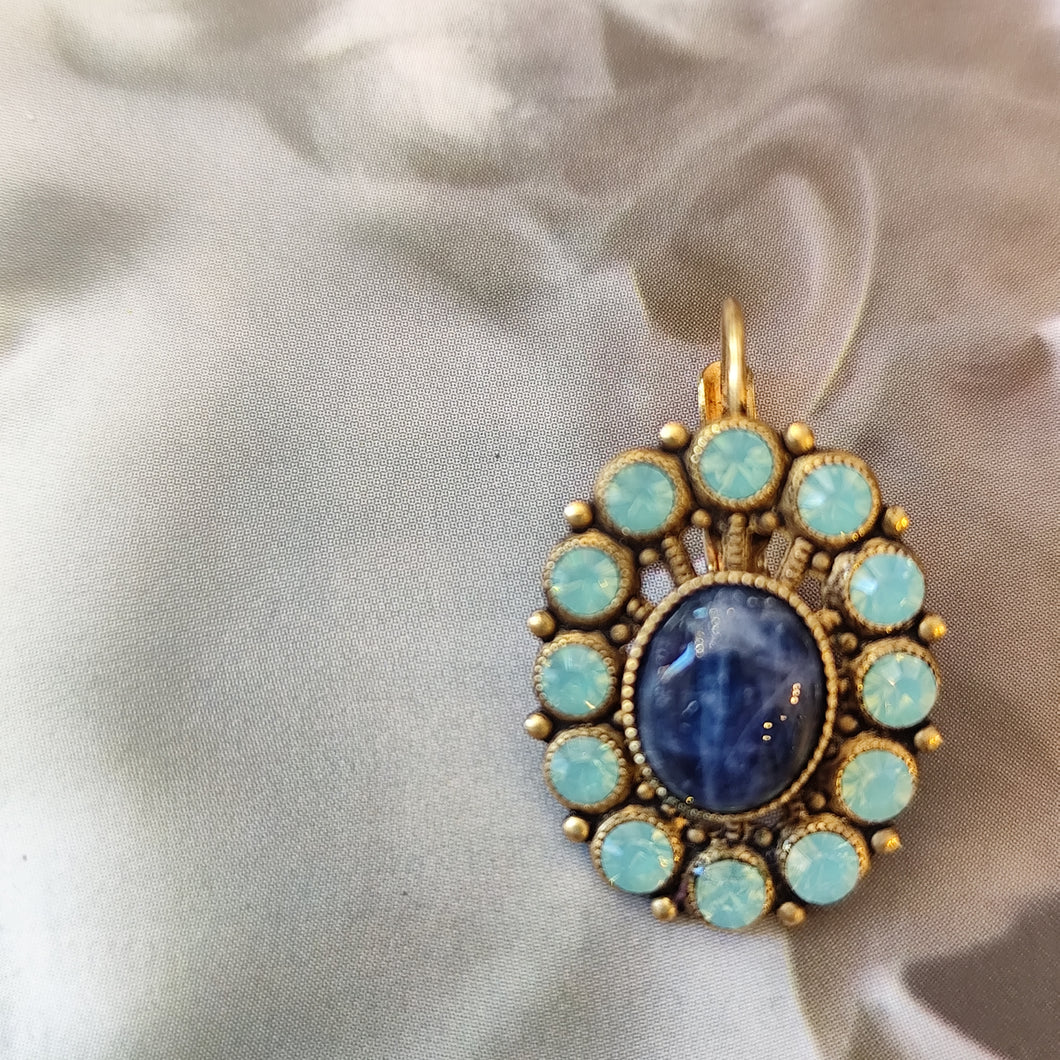 Boucles dormeuses ovales sodalite Aix en Provence 