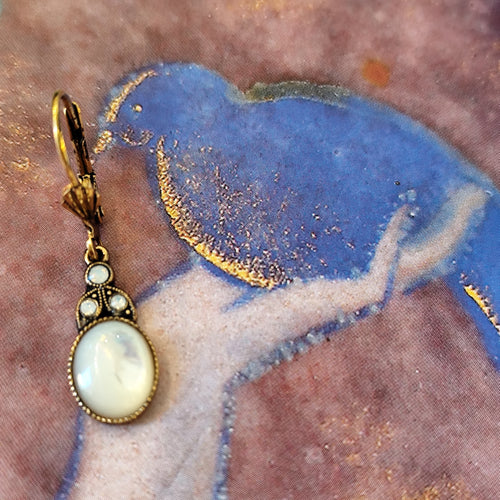 Boucles d'oreilles nacre anciennes Aix en Provence 