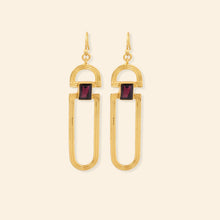 Charger l'image dans la galerie, Boucles Ekadori Grenat Art Deco
