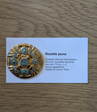 Load image into Gallery viewer, Broche Pendentif Fleurs de Lotus Rosette jaune
