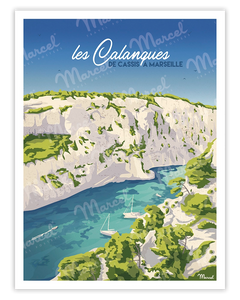 Affiche Les Calanques de Cassis a Marseille