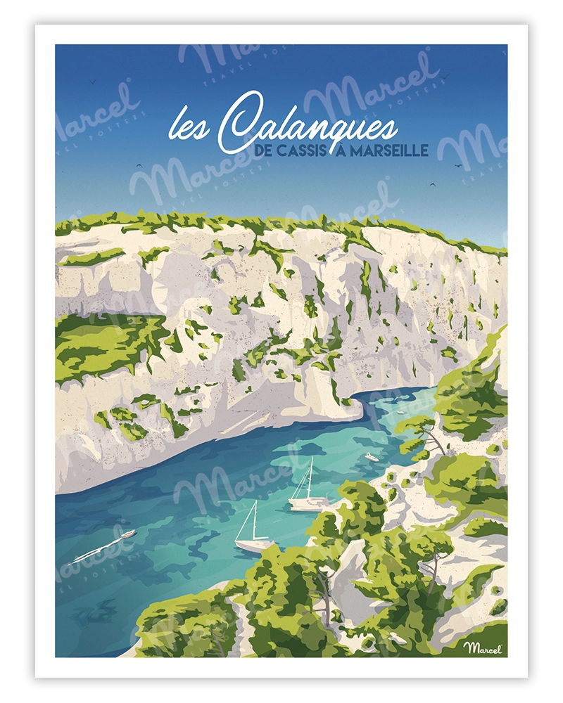 Affiche Les Calanques de Cassis a Marseille