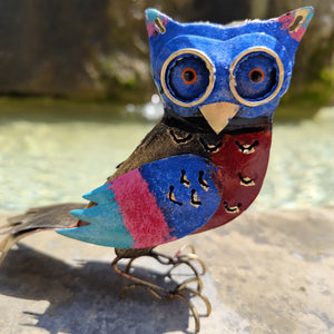 Hibou en métal coloré artyana Aix en Provence 