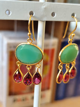Charger l'image dans la galerie, Boucles d'oreilles Lina - Chrysoprase verte
