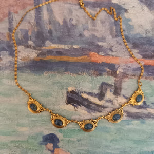 Collier Sodalite Art Nouveau