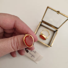 Load image into Gallery viewer, Bague Agate rouge
