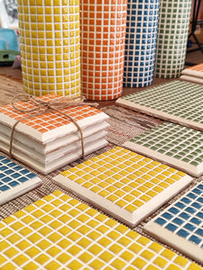 Sous verre mosaïque coloré façonnette artyana Aix en Provence 